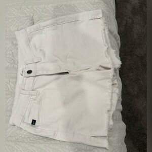 White jean shorts
